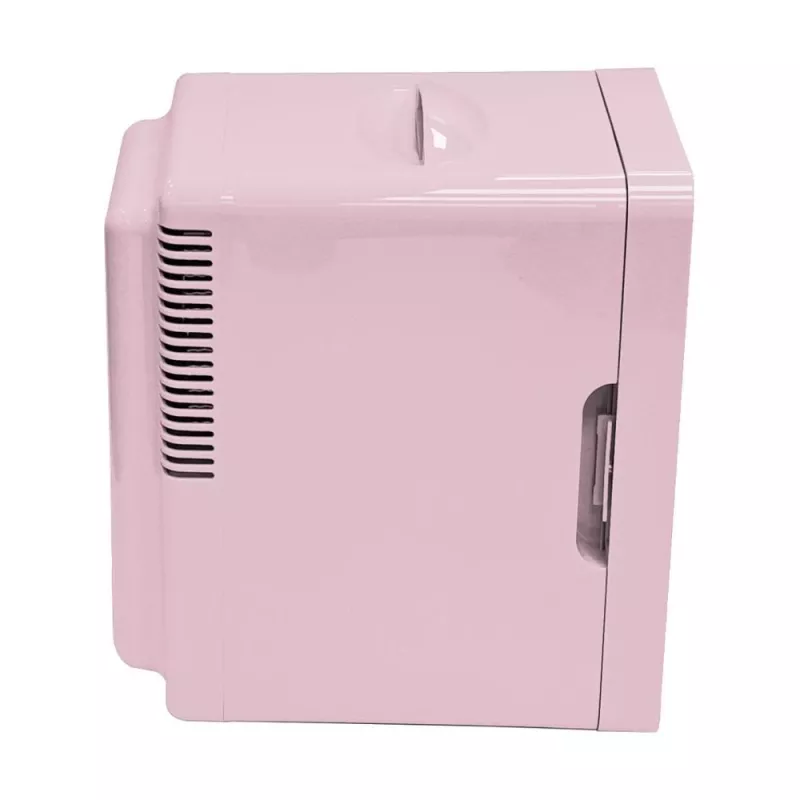 ELLE Home ESDAF01PUEU Mini-Kühlschrank mit LED-Schminkspiegel 6L Lila
