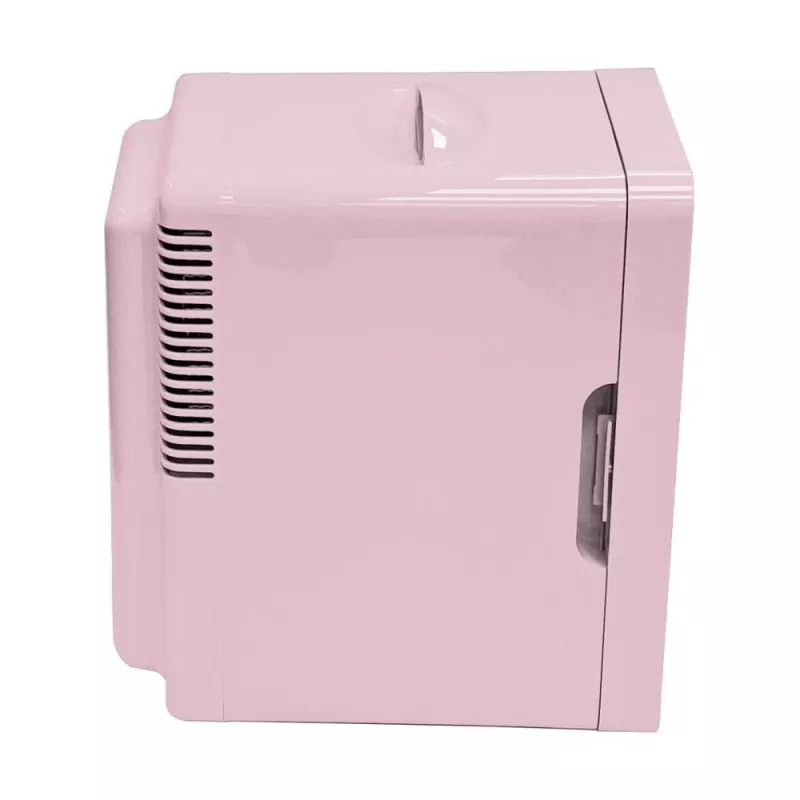 ELLE Home ESDAFX08PUEU Mini-Kühlschrank mit LED-Schminkspiegel 8L Lila