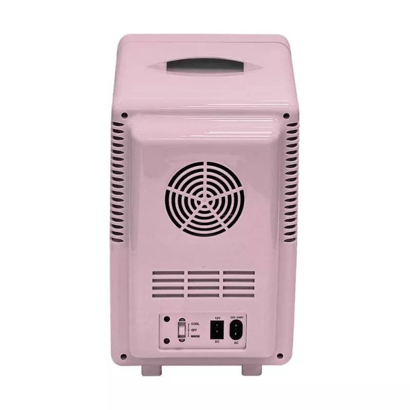 ELLE Home ESDAFX08PUEU Mini-Kühlschrank mit LED-Schminkspiegel 8L Lila