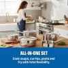 ELLE Home Edelstahl 12-teiliges Topf- und Pfannenset ECCS200412A