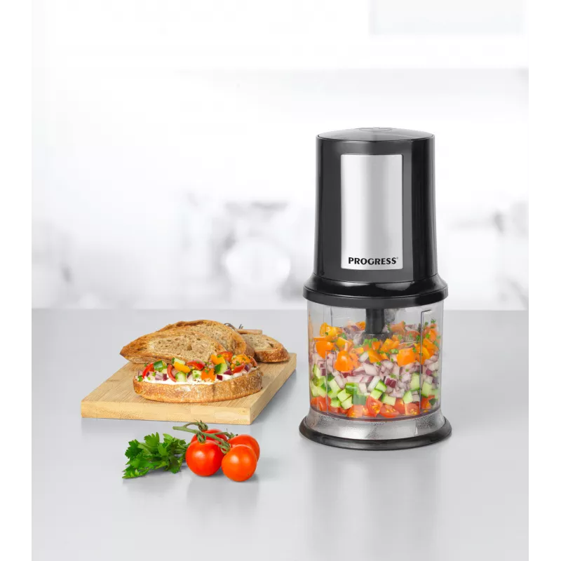 Progress EK5879PVDE Food Chopper 500W 1,2L Schwarz/Silber