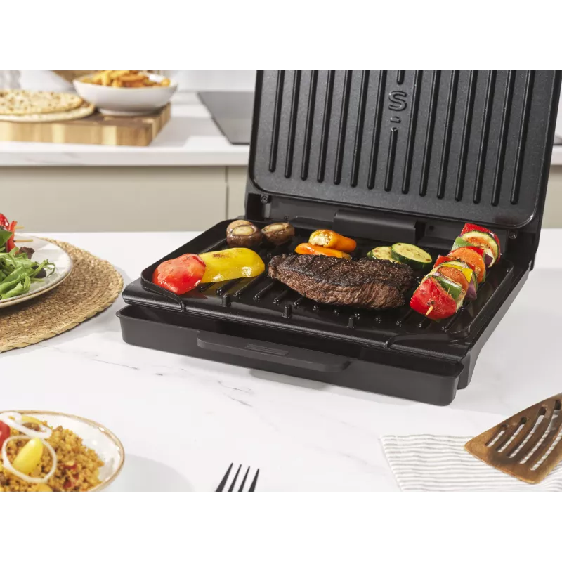 Salter EK6236VDE ActiGrill Everyday Elektrogrill, 1000 W, Antihaft, Schwarz/Silber