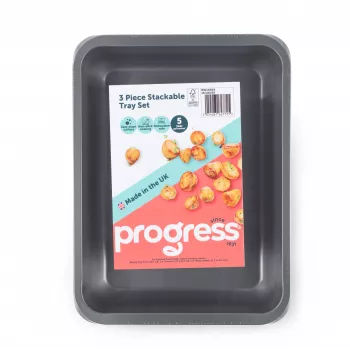 Progress BW14453 35 cm 3-teiliges stapelbares Tablett-Set