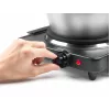 Progress EK4353PFVDE Einzelkochplatte 1500W Gusseisenplatte Edelstahlgehäuse Schwarz und Silber