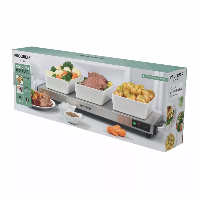 Progress EK2610PVDE Kabelloser Heißwasserspender 2,5L 2200W Silber/Schwarz