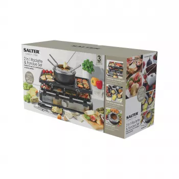 Salter EK4513VDE 2 in 1 Raclette & Fondue Set