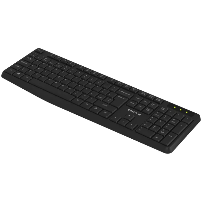 CANYON Tastatur KB-W01 Wireless Schwarz