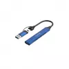 CANYON DS-02 4-in-1 USB-A/C Hub Blau