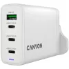 CANYON OnCharge 140 GaN Charger 150W Max 3 USB-C + 1 USB-A White UK Plug