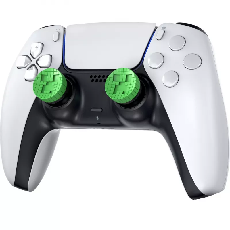 SteelSeries KontrolFreek Minecraft Performance Thumbsticks Creeper Edition (Grün/Schwarz, 2 Stück, für PlayStation 5/4 Controller)