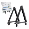 Maclean MC-183 Mobiler TV-Bodenständer/Trolley, 37-80 inch, VESA 800x400, 75 kg, feststellbare Rollen, Schwarz