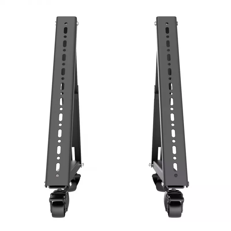 Maclean MC-183 Mobiler TV-Bodenständer/Trolley, 37-80 inch, VESA 800x400, 75 kg, feststellbare Rollen, Schwarz