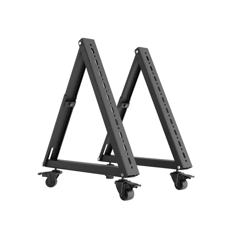 Maclean MC-183 Mobiler TV-Bodenständer/Trolley, 37-80 inch, VESA 800x400, 75 kg, feststellbare Rollen, Schwarz
