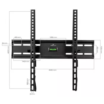 KINGMOUNT KG-1004 neigbare TV-Wandhalterung für Bildschirme von 23-65 Zoll, VESA 100x100 bis 400x400, bis 45 kg
