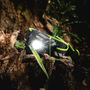 VAYOX VA0020 Akku-Stirnlampe, 170 lm, Bewegungssensor, 1200 mAh, USB-C, IP66, schwarz