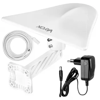 VAYOX DigiActiv DVB-T/T2 Außenantenne 4G LTE VHF UHF VA0022 Weiß