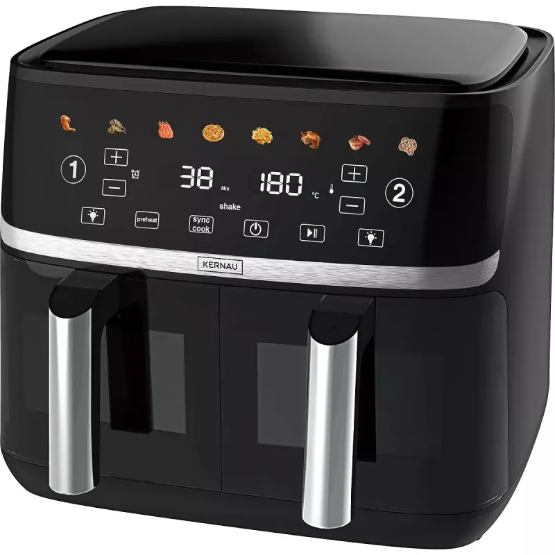Kernau KSAF 1017 EB Duo 10.2 L Schwarz Dual Basket Air Fryer