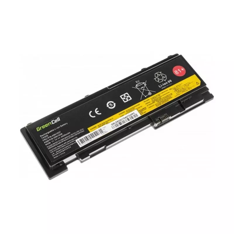 Green Cell Laptop-Akku für Lenovo ThinkPad T430s/T430si 11,1V 3400mAh Li-Ion Schwarz