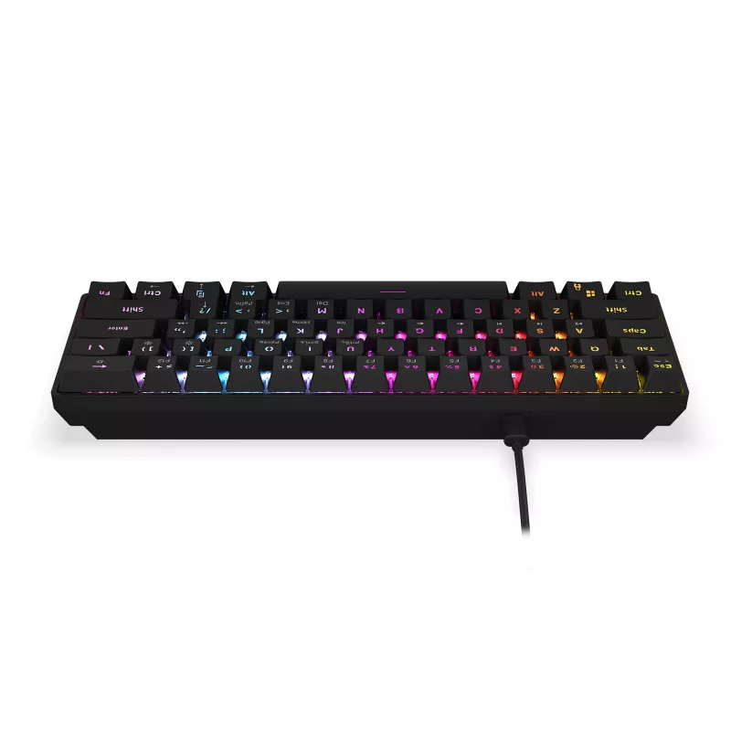 KRUX Qara 60% Mechanische Tastatur Gateron Yellow RGB USB-C Schwarz
