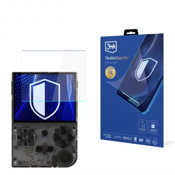 3MK PROTECTION FlexibleGlass Pro Displayschutzfolie für Anbernic RG35XX (3,5 Zoll) - 0,3 mm Hybridglas, 7H Härte, oleophobe Beschichtung, blasenfrei