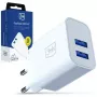 3MK Charger 10W 2xUSB-A 2.4A FlowPower White