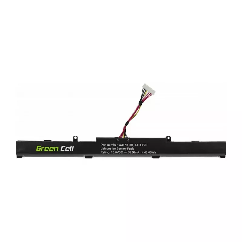 Green Cell GREENCELL Akku für Asus A41N1501 - Li-Polymer 15,2V 4000mAh 60,8Wh 4 Zellen Schwarz