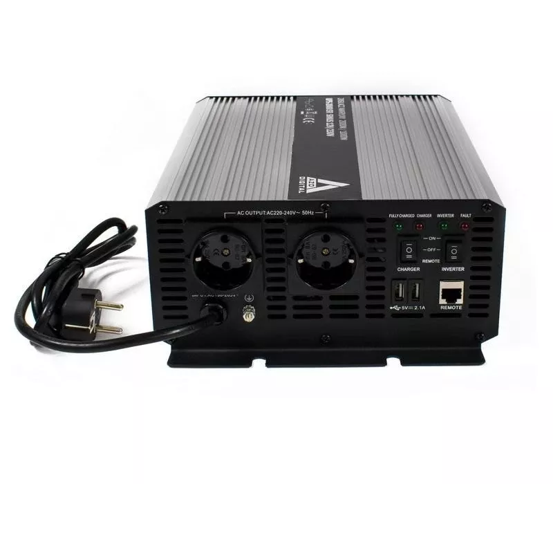AZO DIGITAL Unterbrechungsfreie Stromversorgung (USV + AVR) 12V UPS-2000SR 2000VA 1400W Line-Interactive