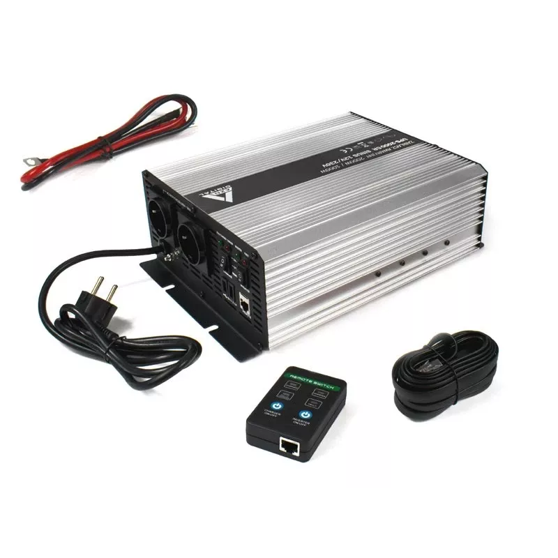 AZO DIGITAL Unterbrechungsfreie Stromversorgung (USV + AVR) 12V UPS-2000SR 2000VA 1400W Line-Interactive