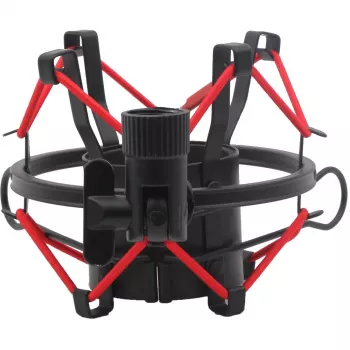 MOZOS SHM2-RED Anti-Vibrations-Spinnenhalterung für Mikrofon 48-54 mm Rot