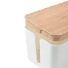 MOZOS KBO-LW-WOOD Bamboo Cable Management Box für Steckdosenleisten, Naturholz