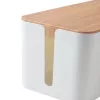 MOZOS KBO-LW-WOOD Bamboo Cable Management Box für Steckdosenleisten, Naturholz