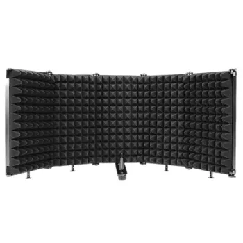 Mozos MSHIELD-CABIN-ECO Akustik-Isolationsschild für Mikrofon, 5-Panel, Schwarz