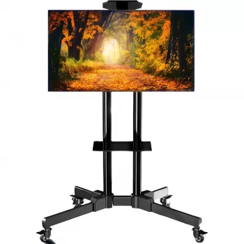 MOZOS 1500 Mobiler TV-Ständer für 32-70 Zoll Fernseher und Monitore, Schwarz