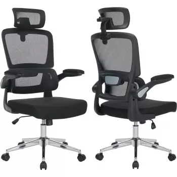 MOZOS ERGO-K Ergonomischer Büro-Drehstuhl Schwarz