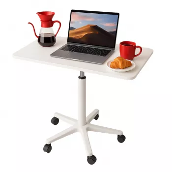 MOZOS SPM4-WH Mobiler Laptoptisch mit Höhenverstellung, Weiß