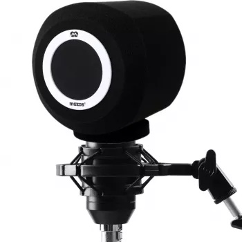 MOZOS PS-4 Kugelförmiger Schaumstoff-Popfilter Windschutz Schwarz