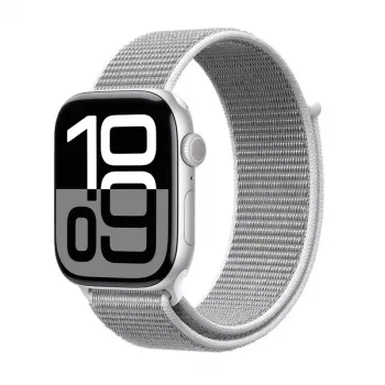 Crong Nylon Sport Loop für Apple Watch 38/40/41/42 mm (Silver Grey)