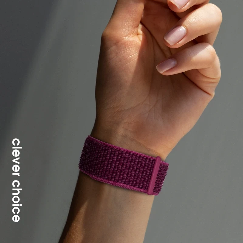 Crong Nylon Sport Band für Apple Watch 38/40/41/42 mm (Magenta Fusion)