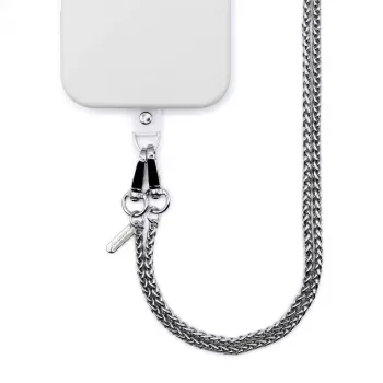Crong Phone Crossbody Lanyard mit Silberkette - Universeller Smartphone-Gurt