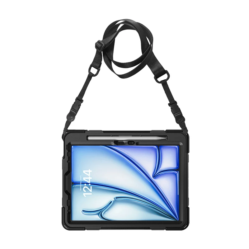 Crong Defender Plus Case für iPad Air 11 inch M3 (2025) / M2 (2024) Schwarz