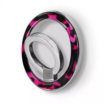 Crong Deluxe RING Holder - Magnetischer Telefon-Ringhalter MagSafe (Pink Tortoise)