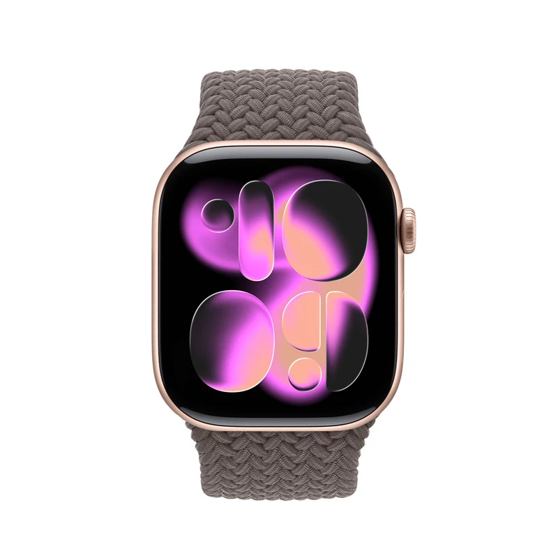 Crong Wave Band Geflochtenes Nylon-Armband für Apple Watch 38/40/41/42 mm Braun