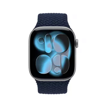 Crong Wave Band Geflochtenes Stoffarmband für Apple Watch 38/40/41/42 mm (Navy Blue)