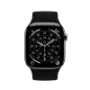 Crong Wave Band Geflochtenes Nylon-Armband für Apple Watch 44/45/46/49 mm (Schwarz)