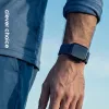 Crong Wave Band Geflochtenes Nylon Solo Loop für Apple Watch 44/45/46/49 mm (Navy Blue)