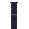 Crong Wave Band Geflochtenes Nylon Solo Loop für Apple Watch 44/45/46/49 mm (Navy Blue)