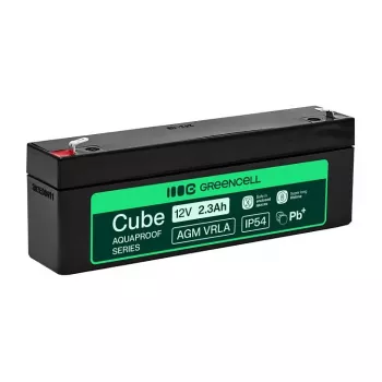 Greencell AGM VRLA 12V 2,5Ah Wartungsfreie Batterie für Registrierkassen, Spielzeug (178x36x66mm)
