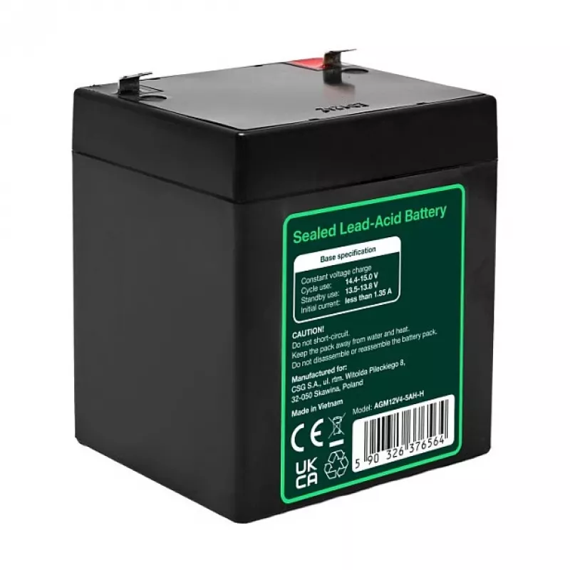 Greencell AGM VRLA 12V 4,5Ah wartungsfreie Batterie für Registrierkassen, Spielzeug, Kameras (90x70x106mm)