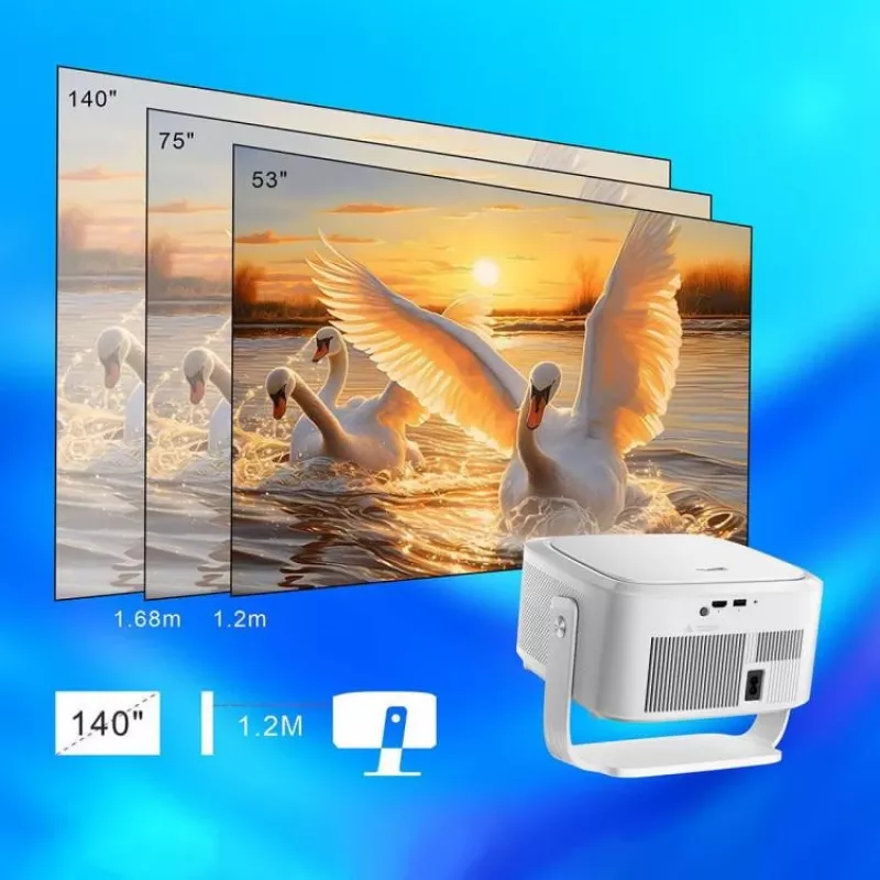 Zenwire PrimeView IMC460 Pro Mini Projektor tragbar Android 14 WiFi