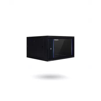 RACKTEL RL-4504WRE 4U 600x450 Wandgehäuse, Schwarz, Tür aus Sicherheitsglas